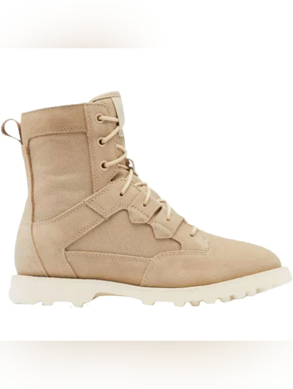 SOREL Women's Caribou OTM Suede Combat Hiking Boot Waterproof Beige Size 9.5